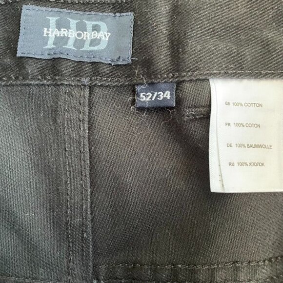 Men’s Harbor Bay Black Denim Jeans Pants  u Size 52 x 34 - Picture 6 of 7